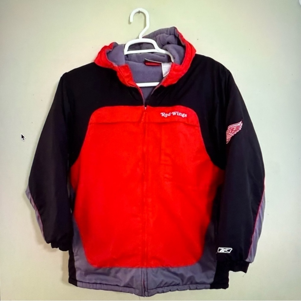 Reebok vintage youth, XL, detroit red wings‎ NHL red, black parka winter coat
